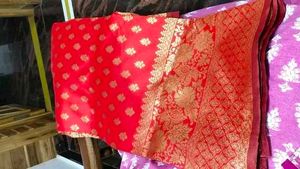 Stunning Red Banarasi Silk Saree