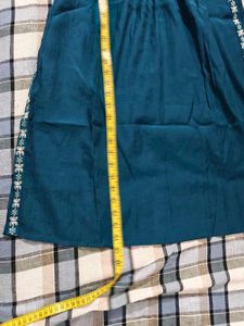Beautiful Embroidered Teal Kurta