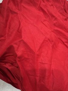Vibrant Red Saree Falls