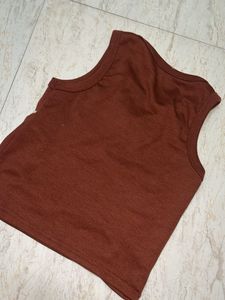 Puma Brown Sleeveless T-Shirt