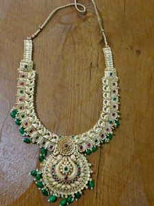 Gold With Green Drop Bridal Jewellery Set