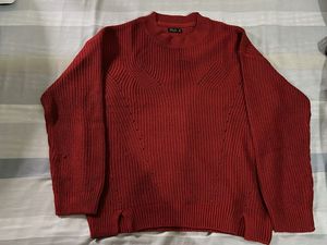 Cozy Red Knit Sweater