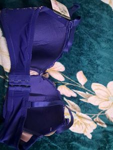Elegant Blue Lace Bra