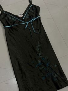 vintage  Elegant Black Slip Dress