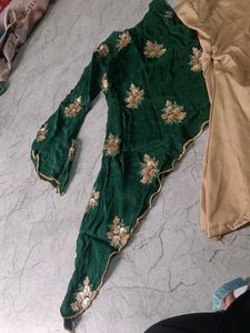 Green 1 Side Pattern Dress