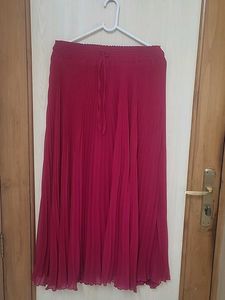 Pleated Maxi Skirt and top