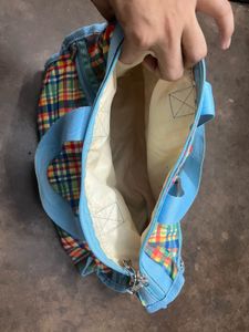 Colorful Plaid Duffle Bag