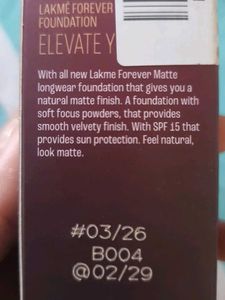 Lakme Forever Matte Foundation