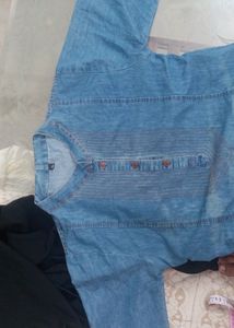 Denim Kurta For Fat Women