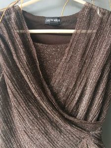 Vintage Bronze Sheer Wrap Top