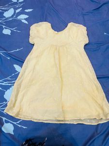 Pale Yellow Polka Dot Dress