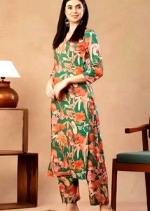 Floral print Kurta And Bottom Set