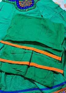 Green Embroidered Kurta Set