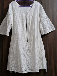 ONLY Chic White Broderie Anglaise Dress