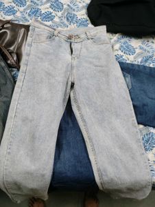 Light Wash Straight Leg Jeans