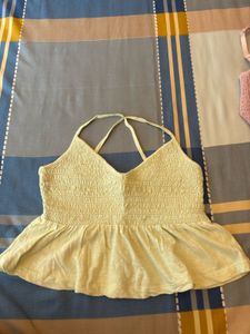 Smocked Peplum Tank Top