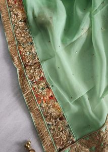 Pista Green saree