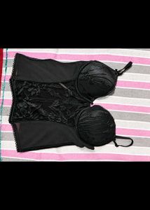 New Black Corset + Free Bra