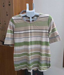 Classic Striped Casual T-Shirt Max L size