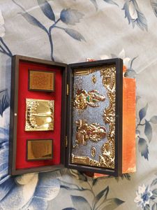 Antique Golden Lakshmi &amp; Shri Yantra Box Set