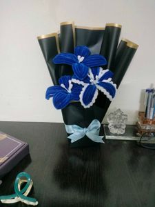 Blue Artificial Flower Bouquet