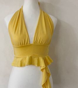 Yellow Halter Neck Bikini Top🫶🏻