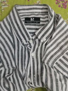 Men's Striped Button-Up Shirt