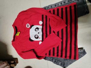 Kids Grey Jeans with "GIVE GO"