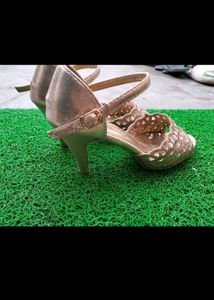 Golden Colour Beautiful Heels