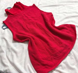 🎉Buy1 Get1 Free🎉Red Sleeveless Zip-Up Vest R