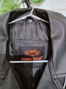 Leather Biker Jacket For Women - Medium