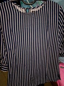 Striped Blouse - Navy & White