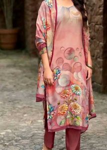 Peach Floral Kurta Set