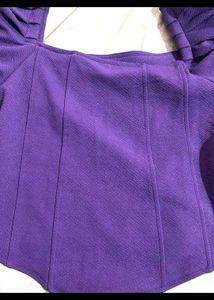 Purple Puff Sleeve Top