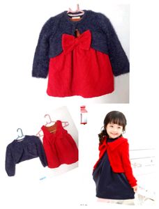Girls Red Dress with Shrug