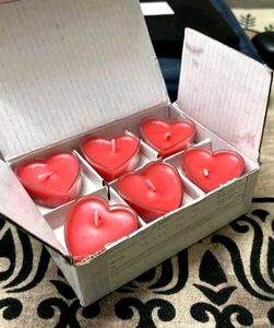 6 Heart shape special Candles for this Season