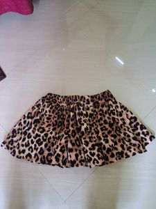Leopard Print Mini Skirt