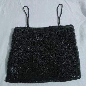 Sparkly Black Camisole Top