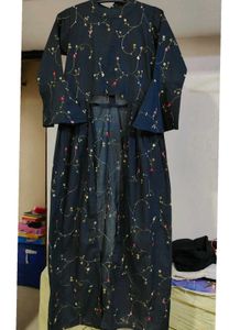 Embroidered Kurta Set with Flared Sleeves