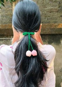 Crochet tulip Hair Tie