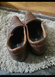 Men's Brown Leather pointed Loafers