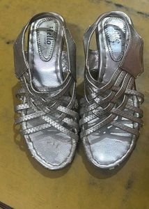Silver Strappy Heels