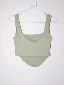 Sage green Corset style Tank Top