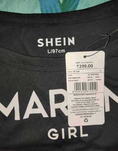Shein Spaghetti Strap Typographic Chest PrintCrop
