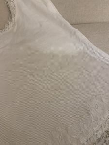 White Lace Trim tank Top