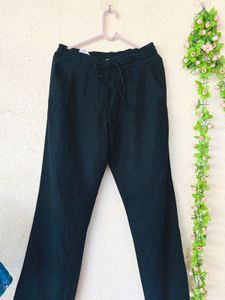 Linen Black Casual Pants