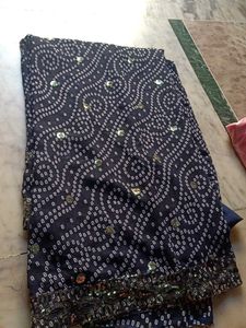 Beautiful Embellished Bandhani Saree
