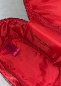 carolina herrera Chic Pink Satin Vanity Bag