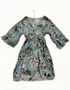 Boho Floral Wrap Dress