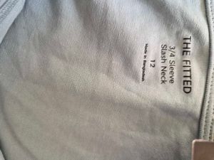 Soft Blue 3/4 Sleeve Top M